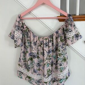 Chic Floral Off-Shoulder Blouse